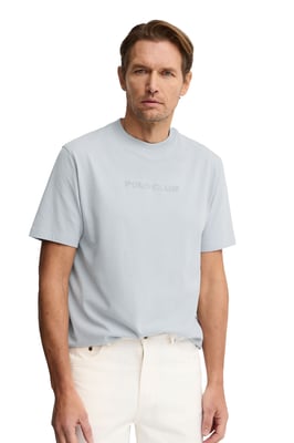 T-Shirt hellblau im Loose Fit mit Polo Club Stickerei