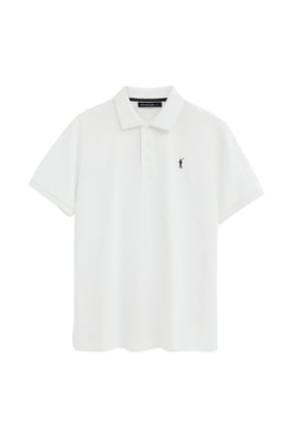 Zweierpack Herren-Poloshirts marineblau und weiß mit kurzen Ärmeln und gesticktem Rigby Go Logo