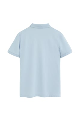 Zweierpack Herren-Poloshirts im Slim Fit marineblau und hellblau mit gesticktem Rigby Go Logo