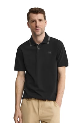 Kurzärmliges Poloshirt schwarz mit Polo Club Patch
