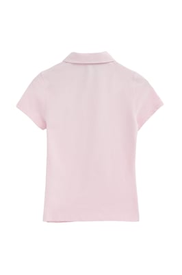 Kurzärmliges Poloshirt rosa mit Rigby Go Stickerei im Slim Fit