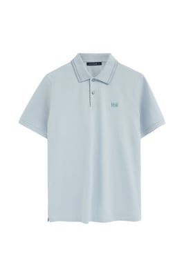 Kurzärmliges Poloshirt hellblau mit Polo Club Patch