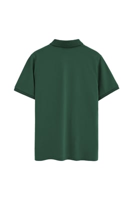 Zweierpack Herren-Poloshirts indigoblau und flaschengrün mit kurzen Ärmeln und gesticktem Rigby Go Logo