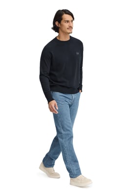 Cotolino-Pullover marineblau mit Raglanärmeln und Polo Club Logo