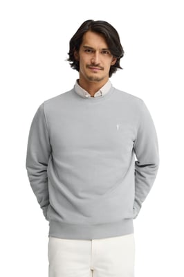 Sweatshirt grau im Relaxed Fit mit Rigby Go Stickerei