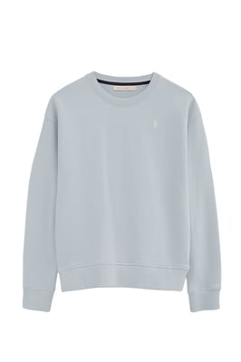 Sweatshirt hellblau im Regular Fit mit Rigby Go Stickerei