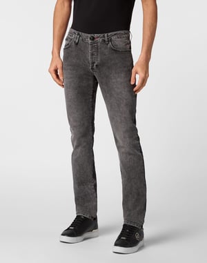 Jeans Gerader Schnitt Camouflage