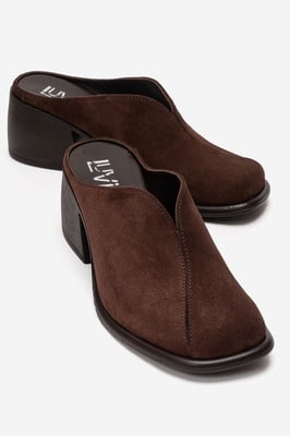 Ardent Leder Blockabsatz Mule
