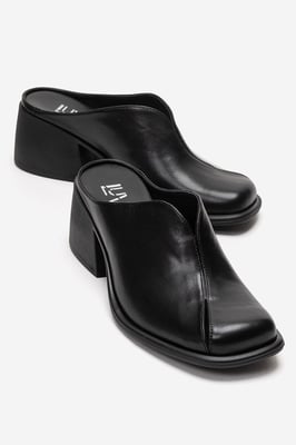 Ardent Leder Blockabsatz Mule