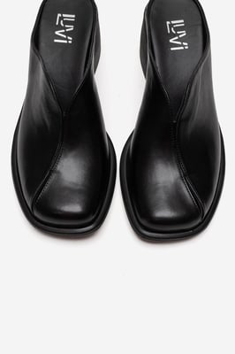 Ardent Leder Blockabsatz Mule