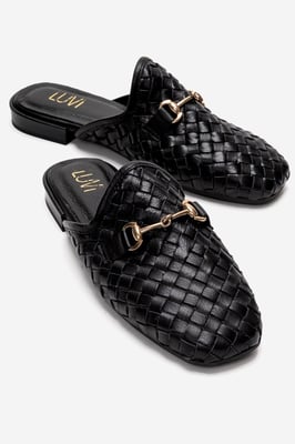 Senia Leder Gewebter Pantolette