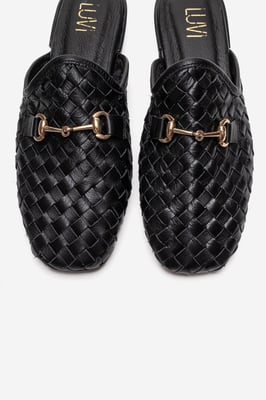 Senia Leder Gewebter Pantolette