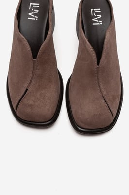 Ardent Leder Blockabsatz Mule