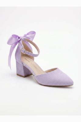 Arielle Schleife Knöchelriemen Blockabsatz Pumps