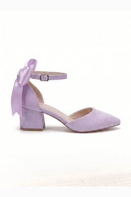 Arielle Schleife Knöchelriemen Blockabsatz Pumps