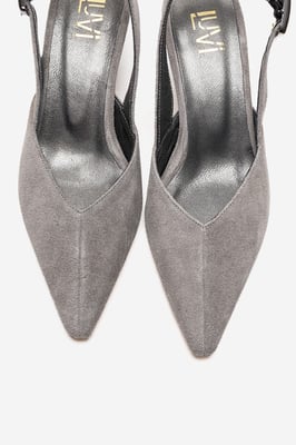 Dioris Leder-Slingback-Kitten-Heel-Pumps