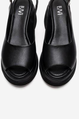 Laure Leder-Keilsandalette