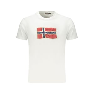 Napapijri Weißes Baumwolle Herren T-Shirt