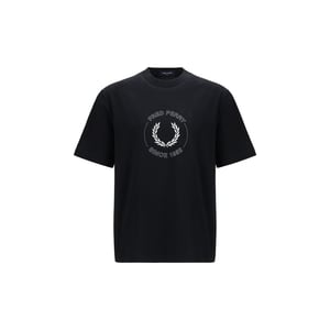Fred Perry Schwarzes Baumwoll-T-Shirt