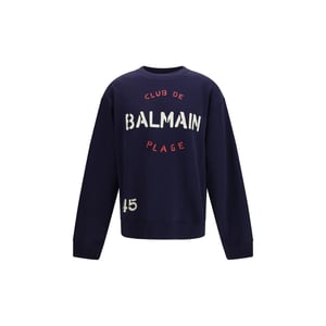 Balmain Blaues Baumwoll-Sweatshirt