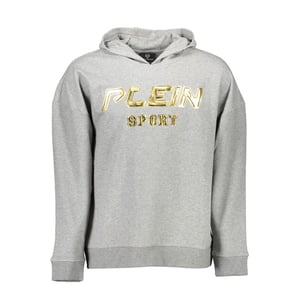 Plein Sport Graues Baumwoll-Herren-Sweatshirt