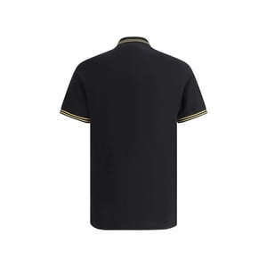 Versace Schwarzes Baumwoll-Polohemd