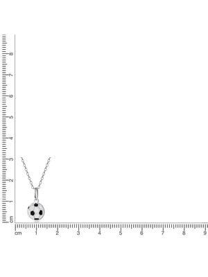 Zeeme for Kids Anhänger mit Kette 925/- Sterling Silber rhodiniert Fußball