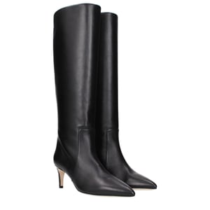 Paris Texas Schwarze Leder-Stiefeletten