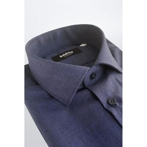 Baldinini Trend Blaue Baumwoll-Herrenhemd