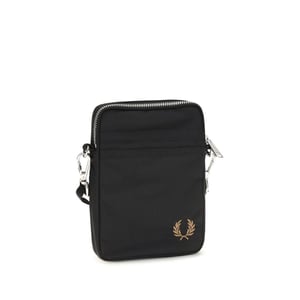 Fred Perry Schwarze Nylon-Umhängetasche