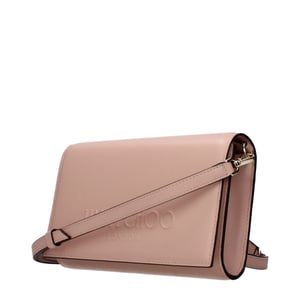 Jimmy Choo Rosa Leder Clutch Tasche