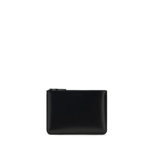 Comme Des Garçons Schwarzes Kalbleder Bos Taurus Wallet