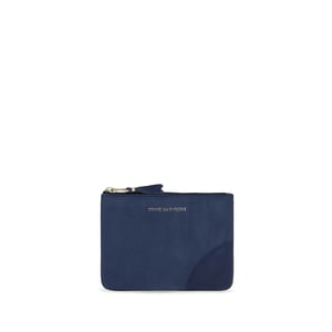 Comme Des Garçons Blaue Kalbsleder Bos Taurus Geldbörse