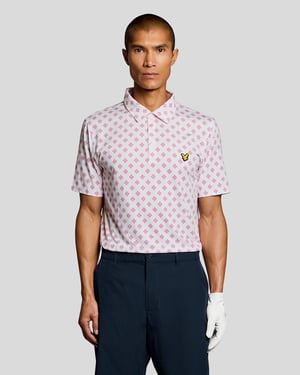 Argyle-Druck Polohemd