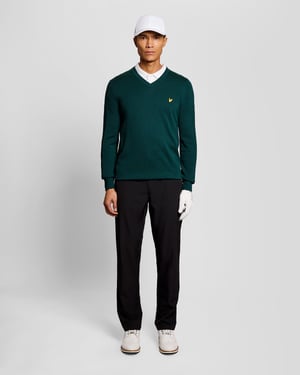 Baumwollmischung V-Ausschnitt Pullover