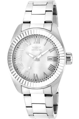 Invicta Angel 20315 Damenuhr - Quarzwerk - Edelstahl mit weißem Zifferblatt - 40 mm