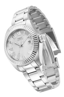 Invicta Angel 20315 Damenuhr - Quarzwerk - Edelstahl mit weißem Zifferblatt - 40 mm