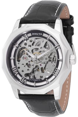 Invicta Objet D Art 69128 Herrenuhr - Automatisches Werk - Edelstahl mit silbernem Zifferblatt - 42 mm