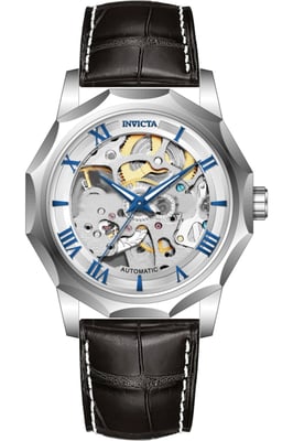 Invicta Objet D Art 69127 Herrenuhr - Automatikwerk - Edelstahl mit silbernem Zifferblatt - 42 mm