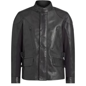 Belstaff Mailstrom Schwarze Motorradlederjacke
