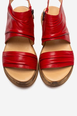 Lunas Leder Side-Zip Flach Absatz Sandale