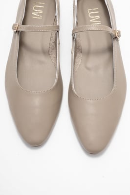 Lara Leder Mary Jane Flache Schuhe