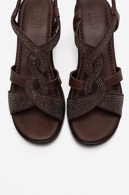 Dolen Leder Klobig Sandale