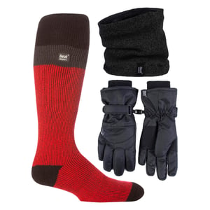 Herren Ski Set: Halswärmer, Handschuhe & Thermo-Ski-Socken Winterbekleidung