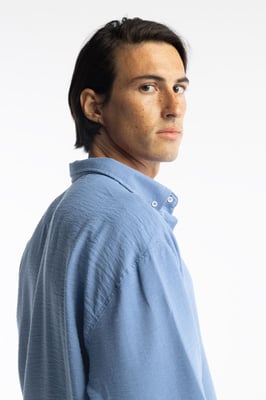 Übergroßes Button-Down Langarmhemd