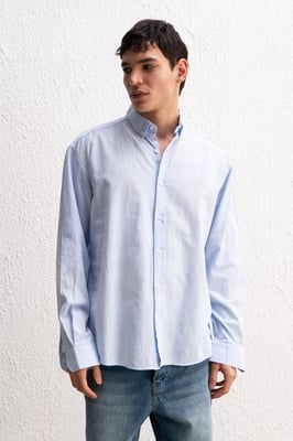 Baumwoll Übergröße Hemdbluse