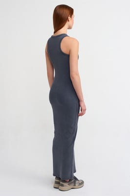 Rippendes Bodycon-Maxikleid