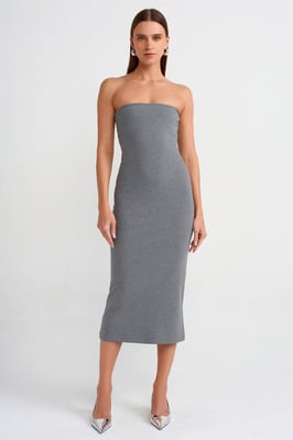 Trägerloses Bodycon-Midikleid