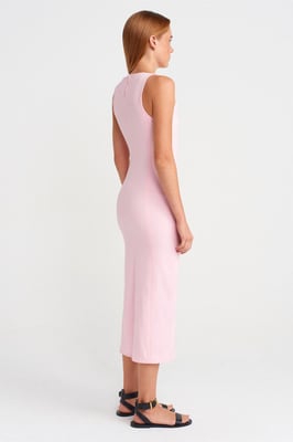 Ärmelloses Midi Bodycon Kleid mit Schlitz