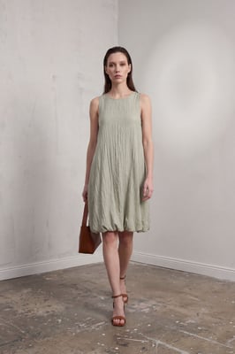 Lässiges Mini-Kleid aus strukturiertem Lyocell